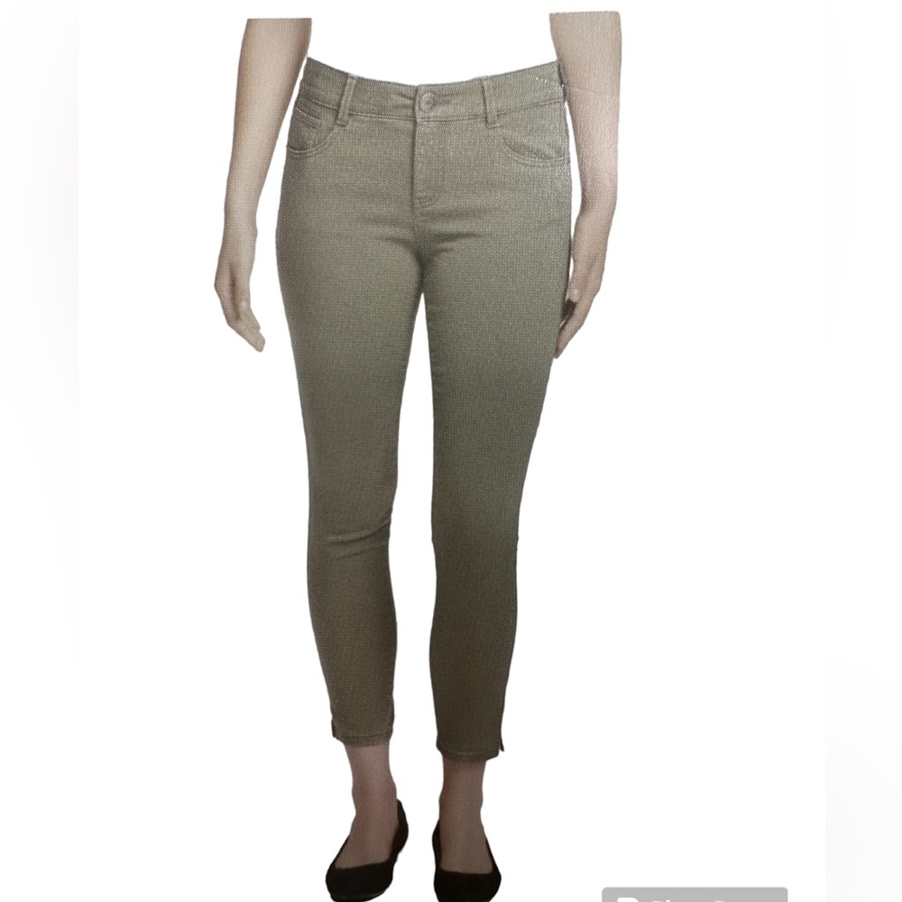 G. H. Bass Olive Green Rosemary High Waist Skinny Ankle Jeans NWT Size 14 NEW